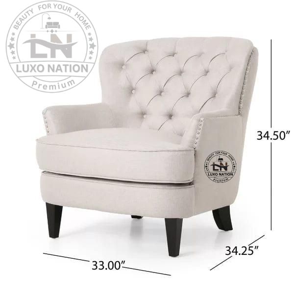 Luxo Nation Designer Armchair with Ottoman – Modern Lounge Chair Combo